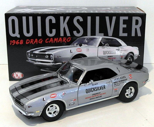 1/18 ACME 1968 Quicksilver Drag Camaro Diecast Car Model