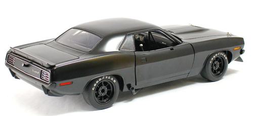 1/18 ACME 1970 Plymouth Trans Am Barracuda Street Version (Matte Black) Diecast Car Model