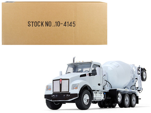 Kenworth T880S with McNeilus Bridgemaster Mixer White 1/34 Diecast Model by First Gear