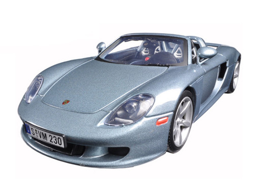 Porsche Carrera GT Silver with Black Interior 1/18 Diecast Model Car by Motormax