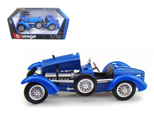 1/18 BBurago 1934 Bugatti Type 59 (Blue) Diecast Car Model