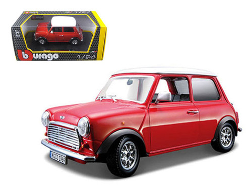 1969 Mini Cooper Red 1/24 Diecast Model Car by Bburago