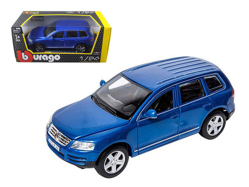 Volkswagen Touareg Blue 1/24 Diecast Model Car by Bburago