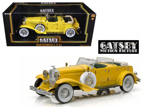 1934 Duesenberg II SJ Yellow "The Great Gatsby" (2013) Movie 1/18 Diecast Model Car by Greenlight