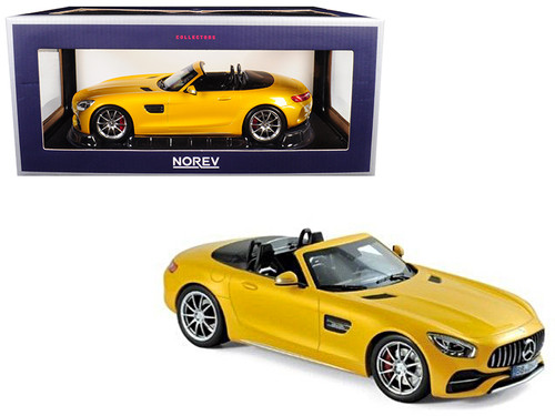 2017 Mercedes AMG GT C Roadster Yellow Metallic 1/18 Diecast Model Car by Norev