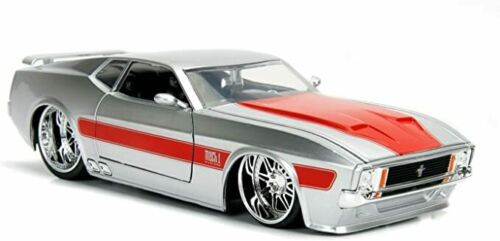 1/24 Jada BIGTIME MUSCLE 1973 FORD MUSTANG MACH 1 Silver Diecast Car Model