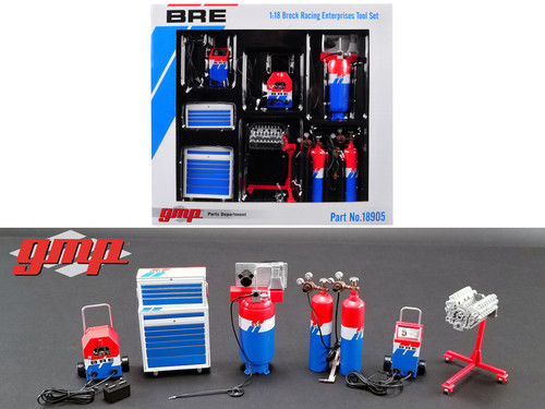 6 piece Garage Shop Tools Set #1 "Brock Racing Enterprises" (BRE) 1/18 Diecast Replica by GMP
