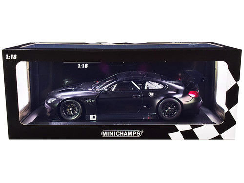 2016 BMW M6 GT3 Plain Body Version Matt Black 1/18 Diecast Model Car by Minichamps