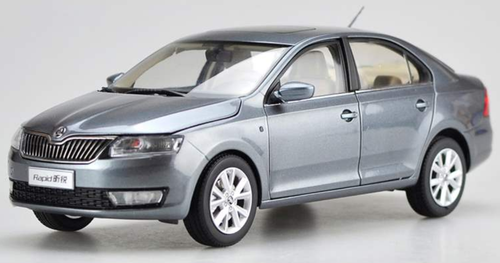 1/18 Dealer Edition SKODA RAPID SEDAN (Grey) Diecast Car Model