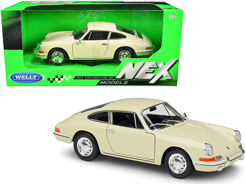 Porsche 911 Cream "NEX Models" 1/24 Diecast Model Car by Welly