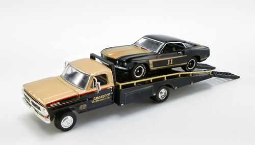 1/64 ACME Smokey Yunick 1970 Ford F350 Ramp Truck with Trans Am Mustang Diecast Car Model