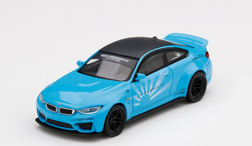 1/64 Mini GT BMW F82 M4 LB Works Baby Blue Car Model