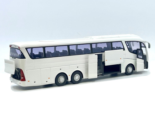 1/50 Cararama Scania Irizar Pb Super Coach Autobus (White with Blue and Red Stripe) Diecast Car Model
