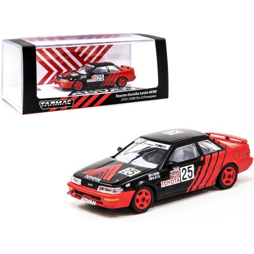 Tarmac Works 1:64 Toyota Corolla AE92 #25 Advan TRD JTCC 1990 Div 3 Champions Diecast Car Model