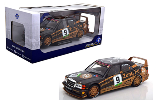 1/18 Solido 1991 Mercedes-Benz 190E EVO II DTM #9 Macau Ludwig (Black) Diecast Car Model