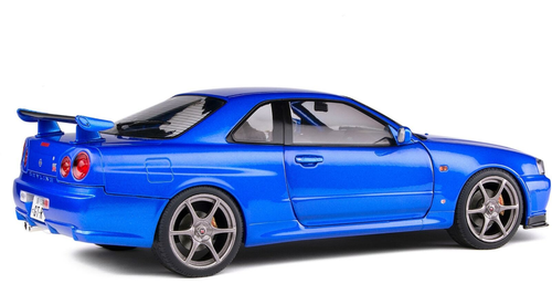  Solido Cars 1999 Nisan Skyline GT-R (R34) RHD (conducción a  mano derecha) Bayside Blue Metallic 1/18 Modelo de automóvil fundido a  presión por Solido S1804301 : Arte y Manualidades