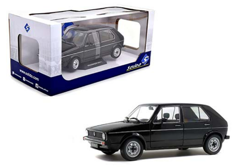 1/18 Solido 1983 Volkswagen VW Golf L (Black) Diecast Car Model