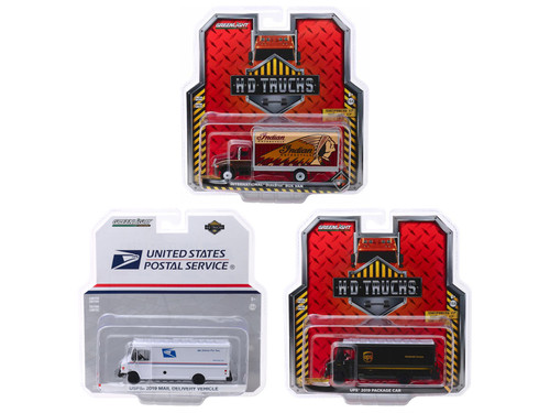 "Heavy Duty H.D. Trucks" Set of 3 pieces Series 17 1/64 Diecast Models by Greenlight