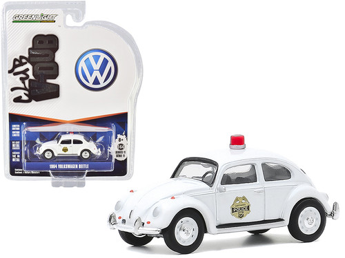 1964 Volkswagen Beetle Police Car White "Scottsboro Police Department" (Alabama) "Club Vee V-Dub" Series 11 1/64 Diecast Model Car by Greenlight