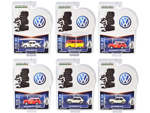 "Club Vee V-Dub" Set of 6 pieces Series 11 1/64 Diecast Model Cars by Greenlight