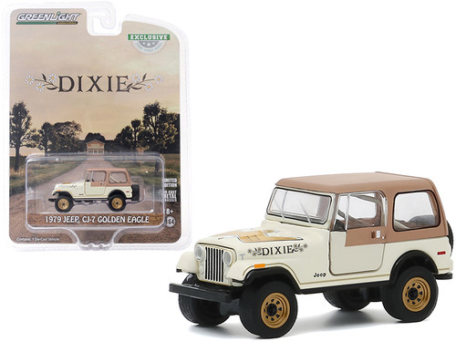 1979 Jeep CJ-7 Golden Eagle "Dixie" Cream "Hobby Exclusive" 1/64 Diecast Model Car by Greenlight