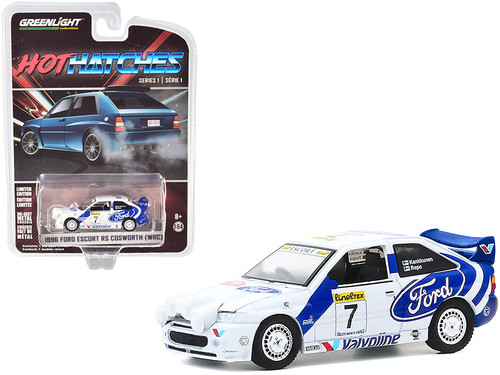 1996 Ford Escort RS Cosworth (WRC) #7 Rally Car "Hot Hatches" Series 1 1/64 Diecast Model Car by Greenlight