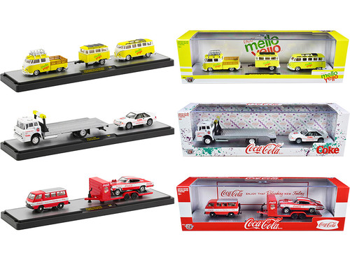 M2 Machines 1:64 2020 Coca-Cola Auto-Haulers Release 3 Trucks Set