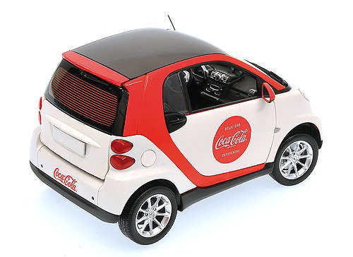 1/18 Minichamps Mercedes-Benz MB Smart Fortwo Coupe Hardtop Coca Cola Edition Diecast Car Model