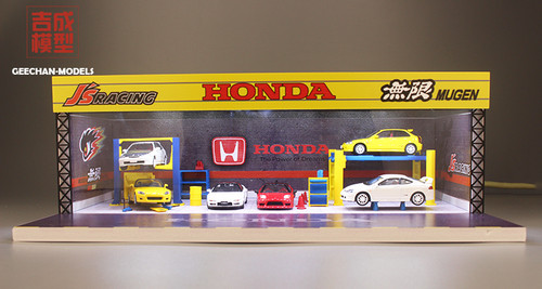 1/64 Geechan Model Honda Repair Shop Diorama Model Scene (car models not included)