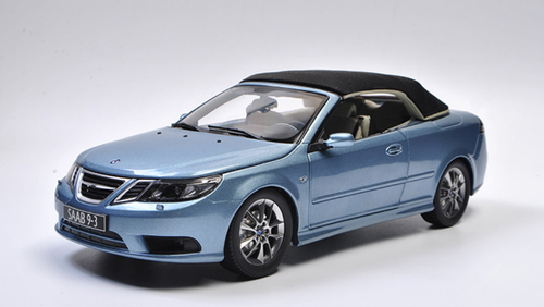 1/18 Dealer Edition Saab 9-3 93 Convertible (Silver Blue) Diecast Car Model