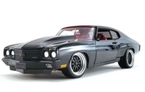 1/18 ACME 1970 Chevrolet Chevy Chevelle 454 SS GForce Street Fighter - Black Diecast Car Model Limited 774 Pieces