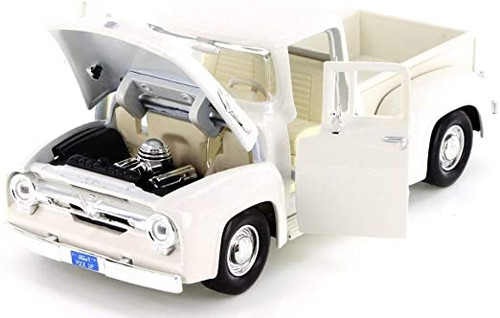 1956 Ford F-100 Pickup - Timeless Legends - White - 1/24 Diecast Model Car by Motormax