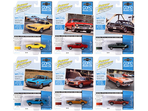 Muscle Cars USA 2020 Set A of 6 Cars Release 2 "COPO Muscle" Limited Edition to 2500 pieces Worldwide 1/64 Diecast Model Cars by Johnny Lightning