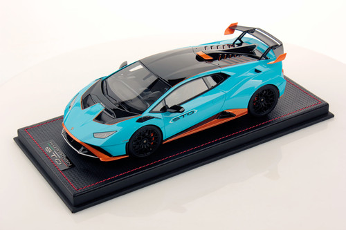 1/18 MR Collection Lamborghini Huracan STO (Blu Laufey) Resin Car