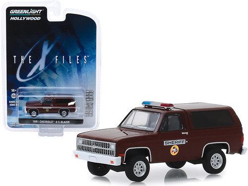 1981 Chevrolet K-5 Blazer "Sheriff" "The X-Files" (1993-2002) TV Series "Hollywood Series" Release 25 1/64 Diecast Model Car by Greenlight