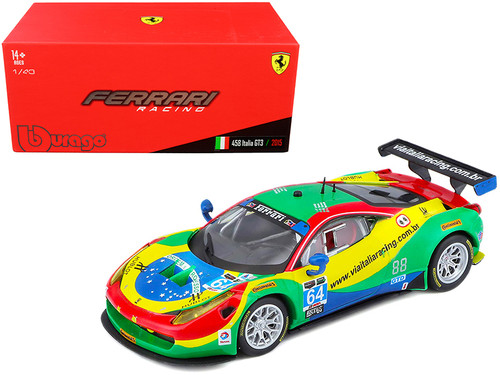 Ferrari 458 Italia GT3 #64 A. Bertolini - F. Longo - D. Serra - M. Gomes 24 Hours of Daytona (2015) 1/43 Diecast Model Car by Bburago