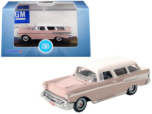 1957 Chevrolet Nomad Dusk Pearl with Imperial Ivory Top 1/87 (HO) Scale Diecast Model Car by Oxford Diecast