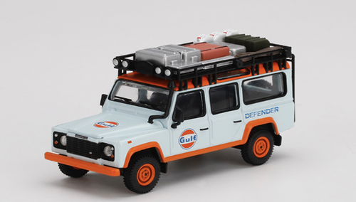 1/64 Mini GT Land Rover Defender 110 GULF Livery Diecast Car Model