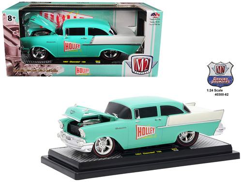1/24 M2 Machines 1957 Chevrolet 150 Sedan (Black with Flames
