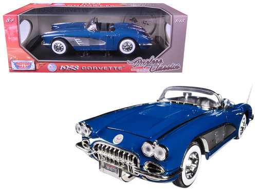 1961 Chevrolet Corvette Mako Shark Dark Blue 1/18 Diecast