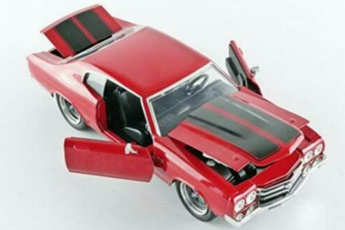 1/24 Jada Dom's Chevrolet Chevelle SS Red with Black Stripes "Fast & Furious" Movie Diecast Model Car