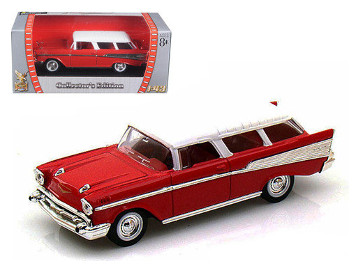 1957 Chevrolet Nomad Red 1/43 Diecast Model Car by Road Signature