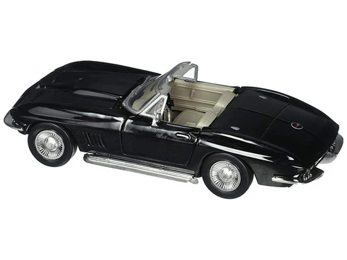 1967 Chevrolet Corvette Convertible Black 1/24 Diecast Model Car by Motormax