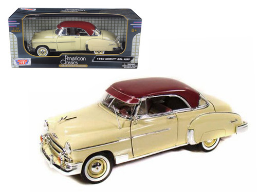 1950 Chevrolet Bel Air Cream 1/18 Diecast Model Car by Motormax