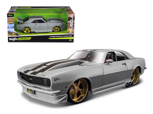 1968 Chevrolet Camaro Z/28 Silver "Classic Muscle" 1/24 Diecast Model Car by Maisto