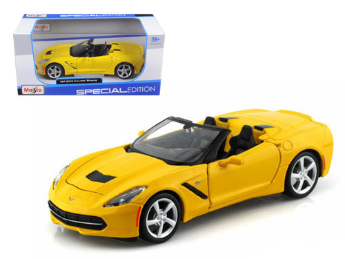 2014 Chevrolet Corvette C7 Stingray Yellow 1/18 Diecast Model Car by Maisto