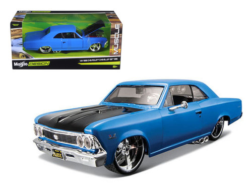 1966 Chevrolet Chevelle SS 396 Blue "Classic Muscle" 1/24 Diecast Model Car by Maisto