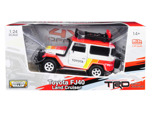 Toyota FJ40 Land Cruiser TRD White Limited Edition to 2,400 pieces Worldwide 1/24 Diecast Model Car by Motormax