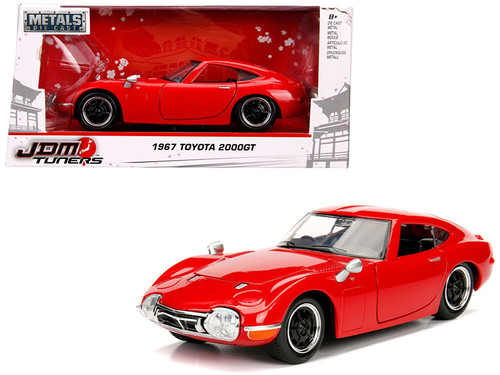 1967 Toyota 2000GT Coupe Red "JDM Tuners" 1/24 Diecast Model Car by Jada