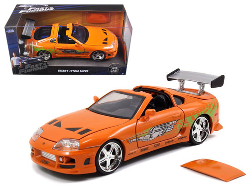 1/24 Jada Brian's Toyota Supra Orange "Fast & Furious" Movie Diecast Car Model